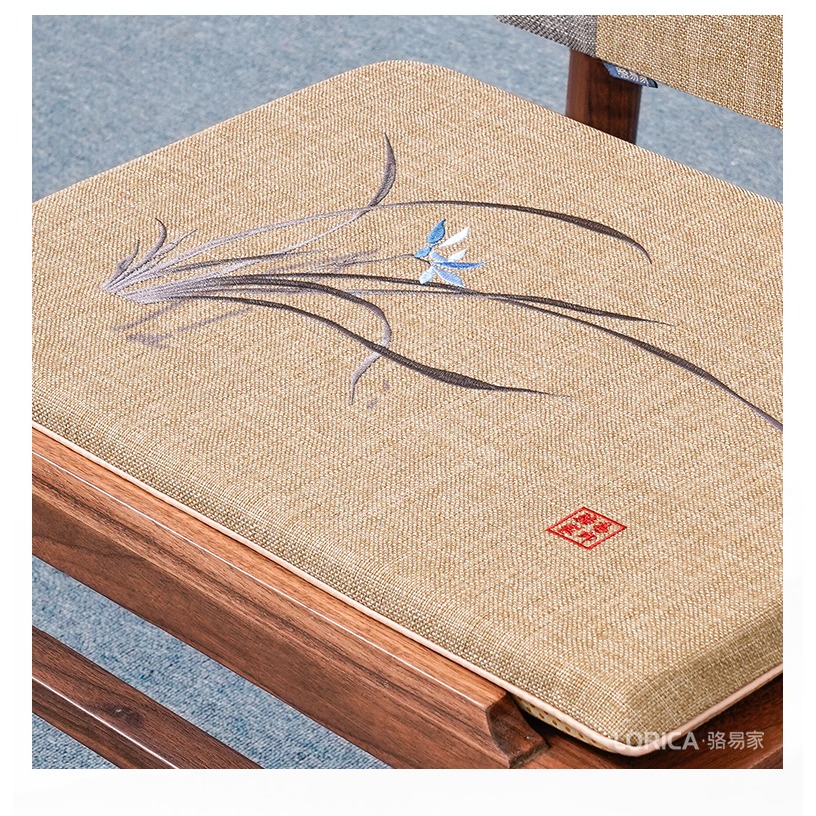 中式刺繡方凳坐墊屁墊茶桌板凳墊家用椅子凳子墊子餐椅圈椅茶椅墊-細節圖10
