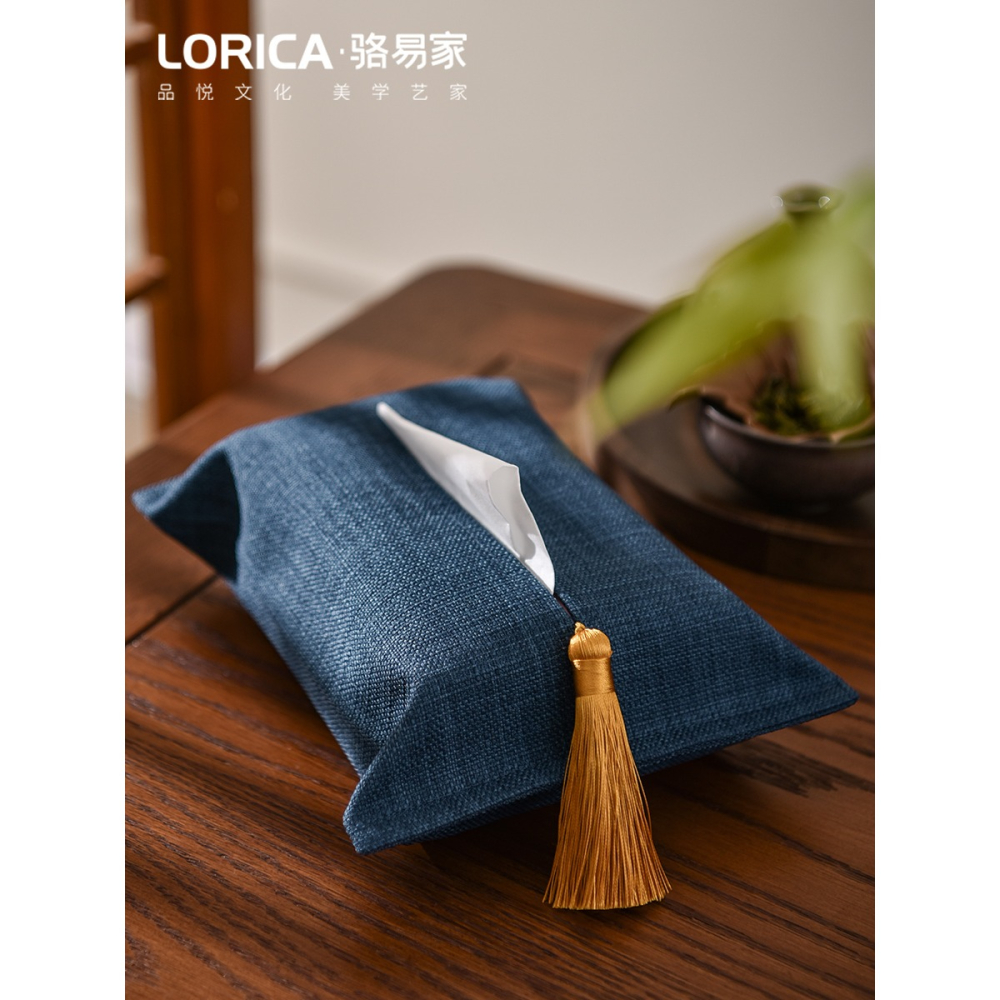 新中式紙巾盒家用客廳抽紙盒簡約創意車載收納紙巾套定製logo-細節圖3