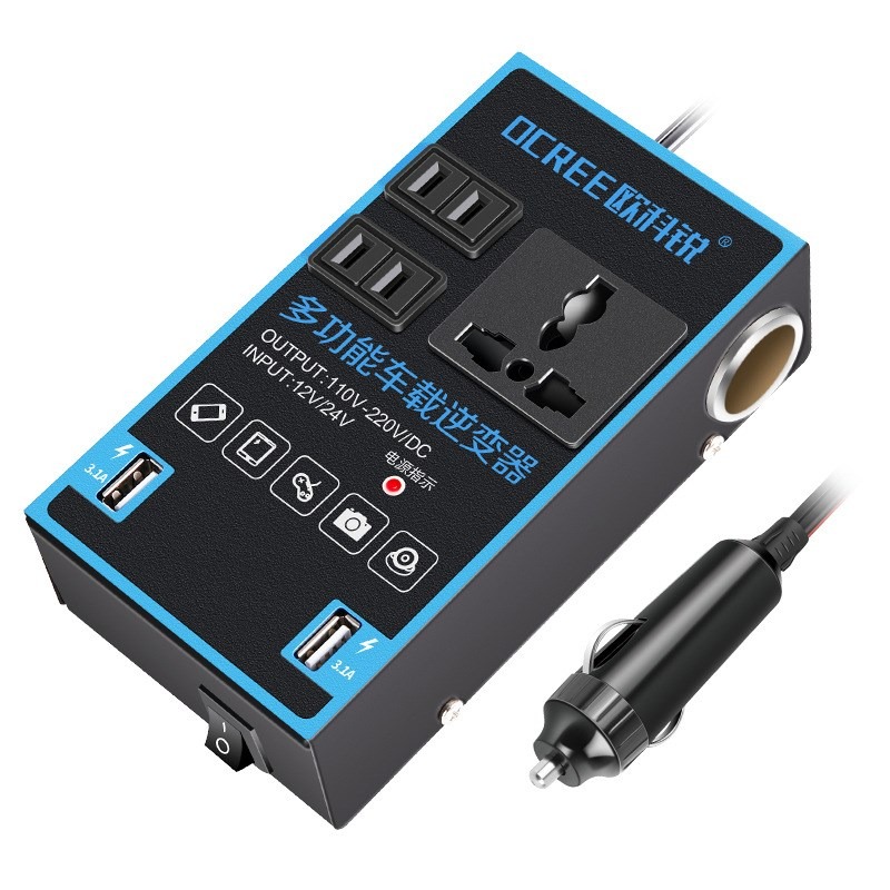 車載逆變器12V24V伏轉220V伏手機平板筆記本電腦汽貨車充電變壓器-細節圖5