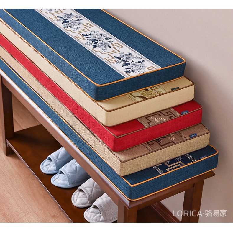 駱易家定製換鞋凳坐墊卡座玄關軟包座墊海綿長方形可拆洗鞋櫃墊子-細節圖8
