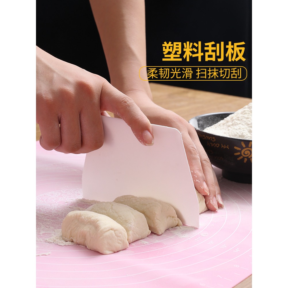 切面刀面板家用不粘塑料硅膠揉麪墊和麪搟面板案板搟麪杖腸粉刮板-細節圖4