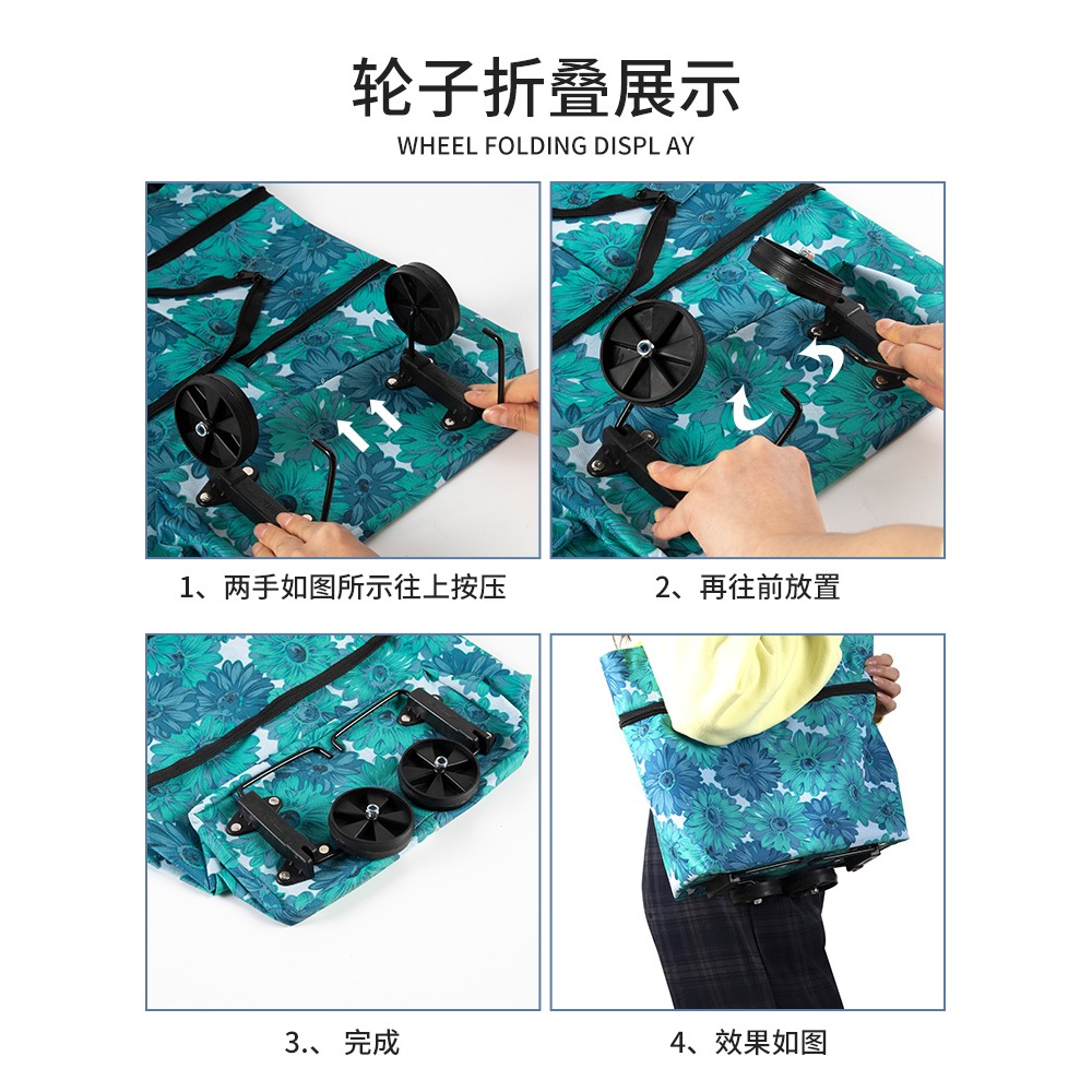 便攜購物爬樓梯買菜車小拉車家用可折疊輕便手拉桿拖車老人手推車-細節圖5