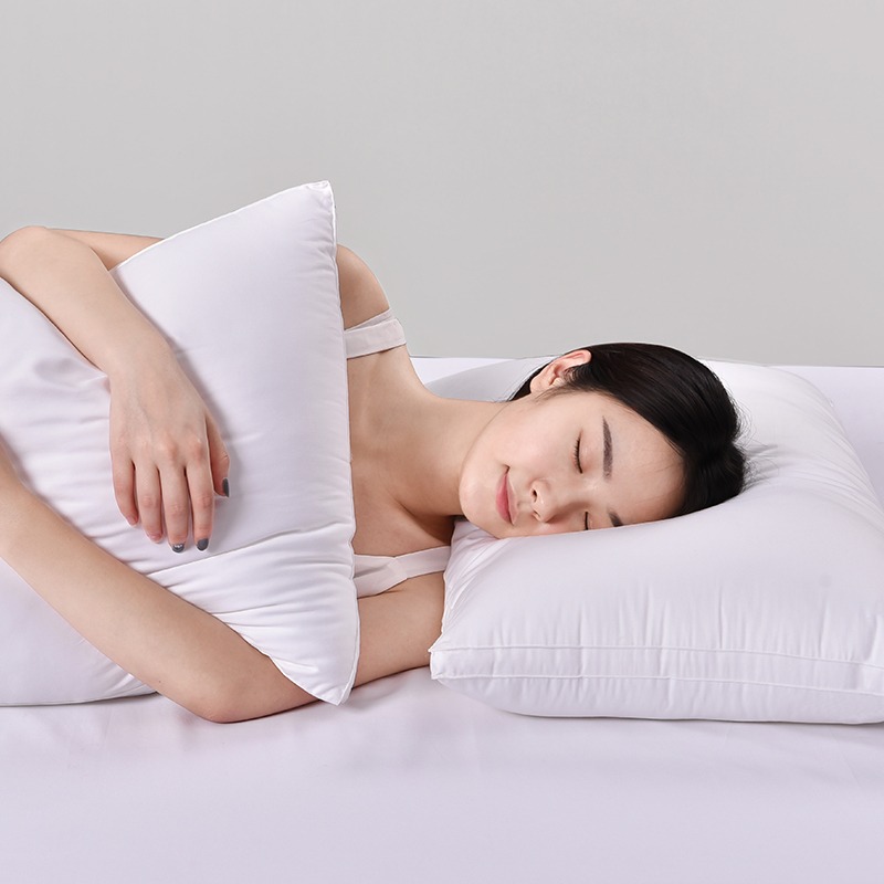 駱易家軟枕頭護頸椎助睡眠專用五星級酒店夏季家用全棉枕芯一對裝-細節圖2