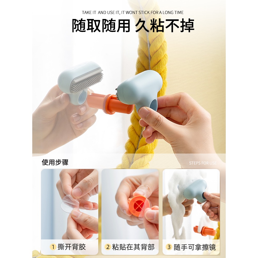 擦鏡子神器家用清潔浴室鏡面硅膠橡皮擦玻璃刷刮洗玻璃窗清潔工具-細節圖3