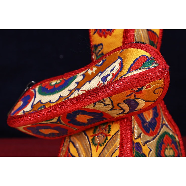佛教用品金剛杵套加厚硬金剛鈴杵套金色小號通用西藏供具刺繡-細節圖9
