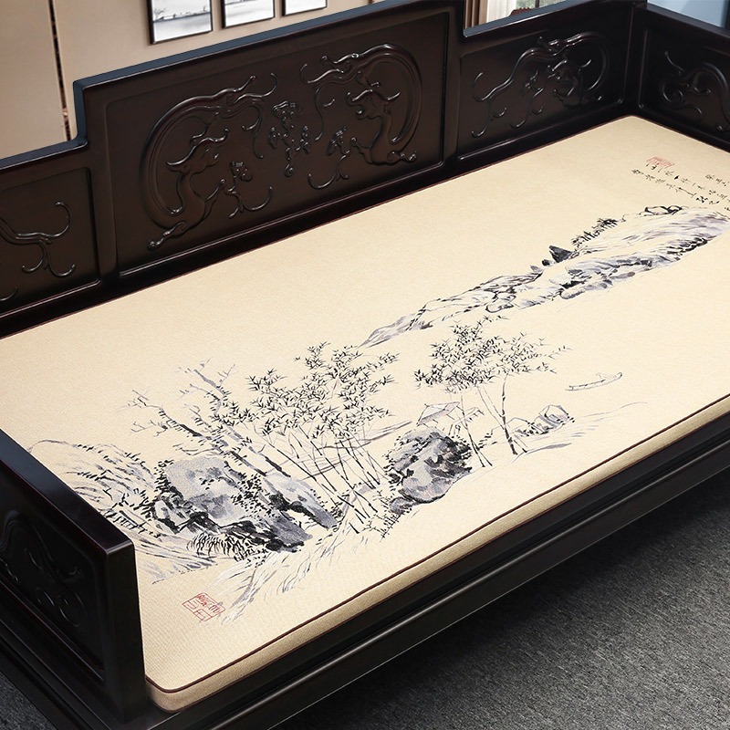 仙繡堂 紅木沙發坐墊中式實木質傢俱羅漢牀墊子五件套定做 王?作-細節圖3