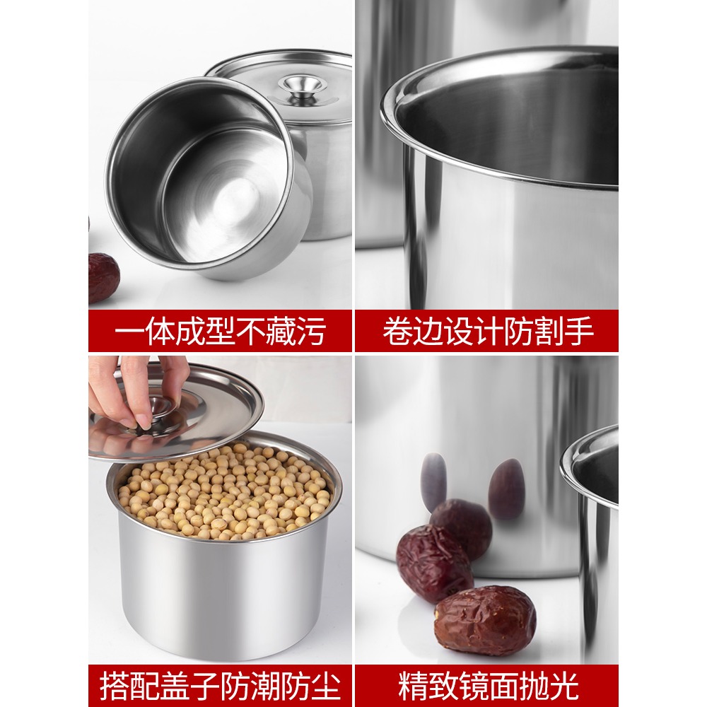 不銹鋼盆家用加厚帶蓋廚房打蛋盆商用大號和麪盆調料盆調味盅油盆-細節圖3