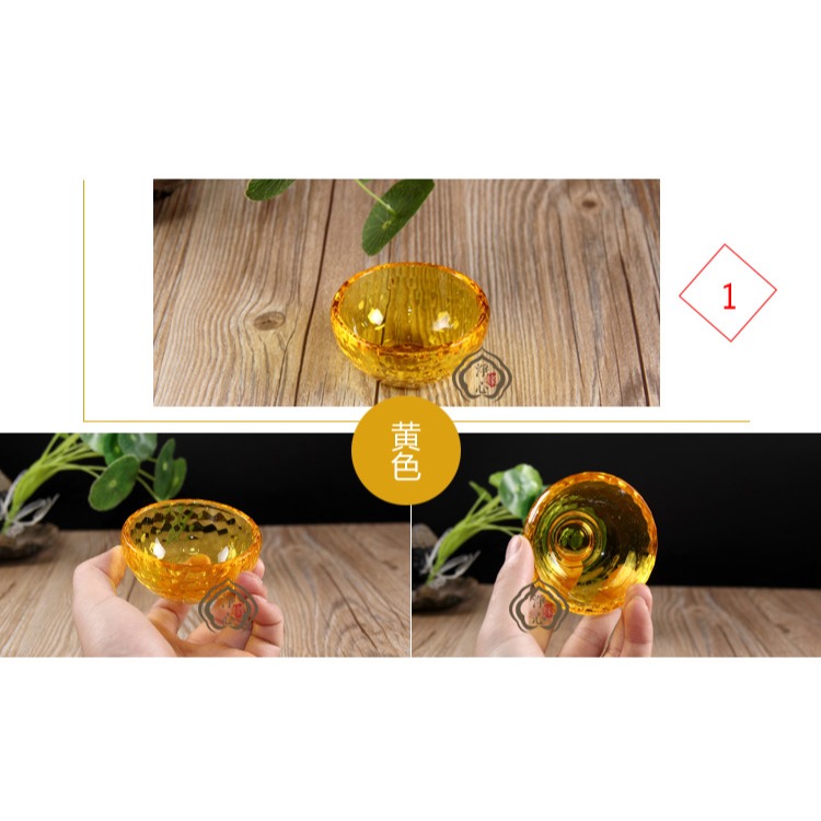 佛教用品 6CM水晶供水碗 琉璃供杯 供佛水碗佛堂擺件7個一套-細節圖8