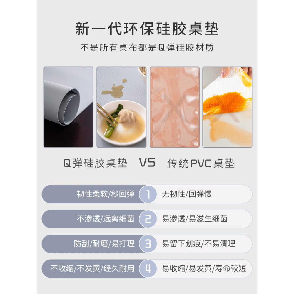 駱易家新中式桌布防水防油餐桌墊家用硅膠皮革免洗長方形茶幾蓋布-細節圖2