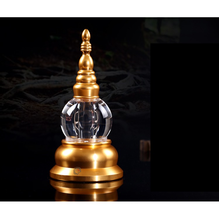 福慧緣藏傳佛教用品合金寶瓶佛塔供奉擺件可裝舍利高16cm-細節圖5