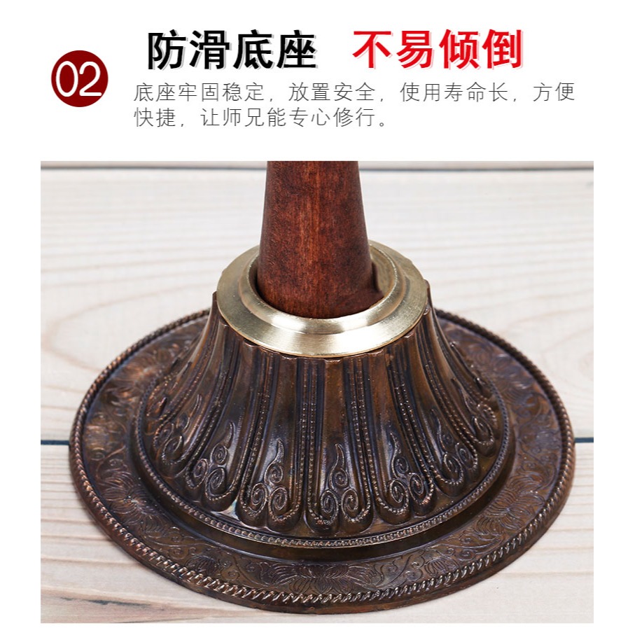 純銅手搖轉經輪底座手工雕刻藏傳佛教用品密宗佛堂轉經筒蓮花座-細節圖9