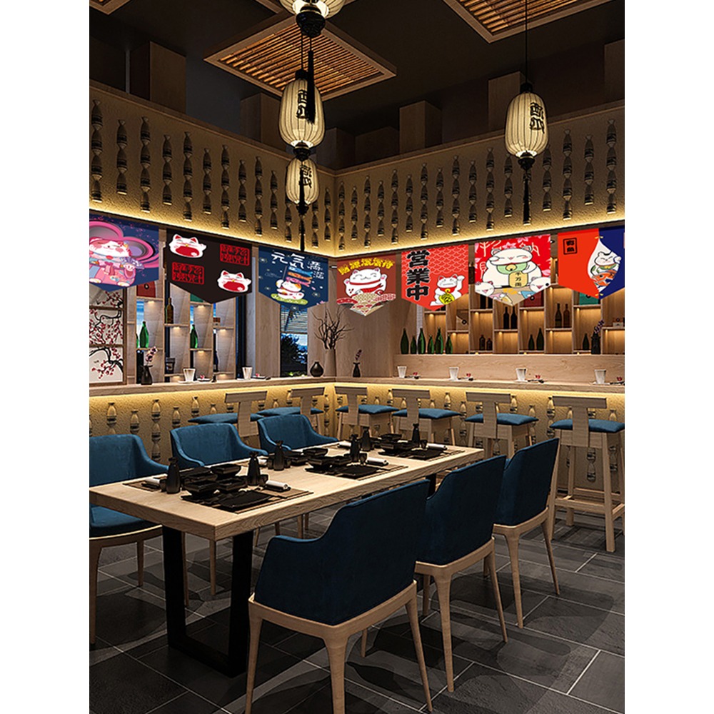 日式門簾掛簾個性定製logo門旗裝飾短簾店鋪飯店布藝免打孔隔斷簾-細節圖5