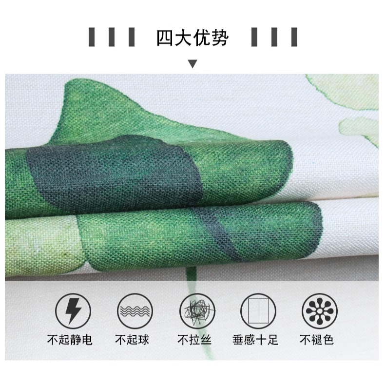 中式門簾隔斷簾布藝廁所擋風廚房免打孔裝飾臥室九魚家用簾子定製-細節圖9