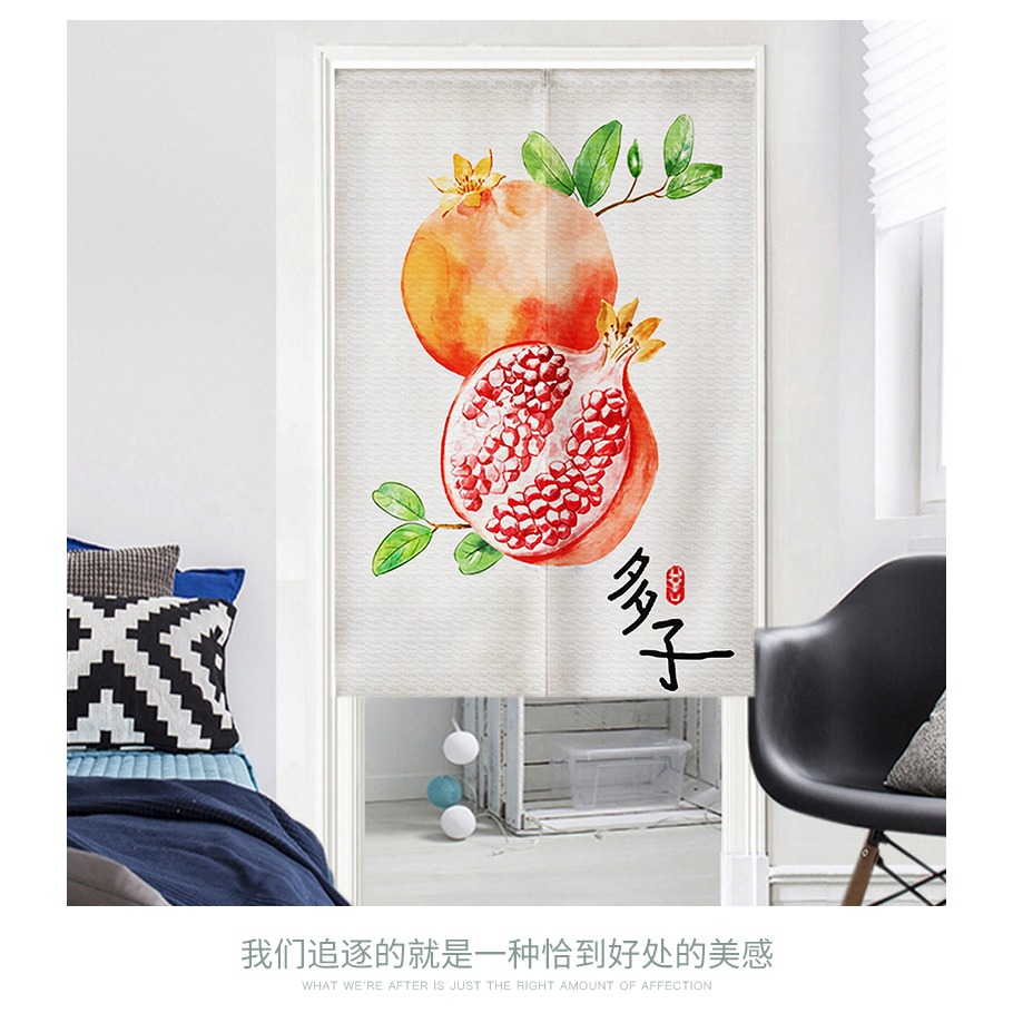 中式門簾隔斷簾擋風中國風衛生間掛簾子家用遮光臥室餐廳廚房布簾-細節圖10
