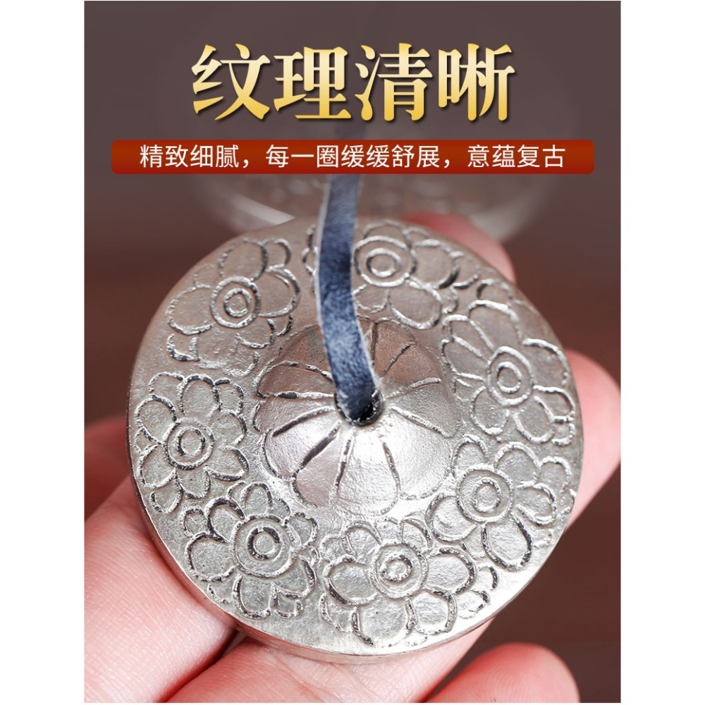尼泊爾碰鈴藏傳佛教白銅碰鈴手工法會撞鈴密宗法鈴銅鈸供佛用具-細節圖8