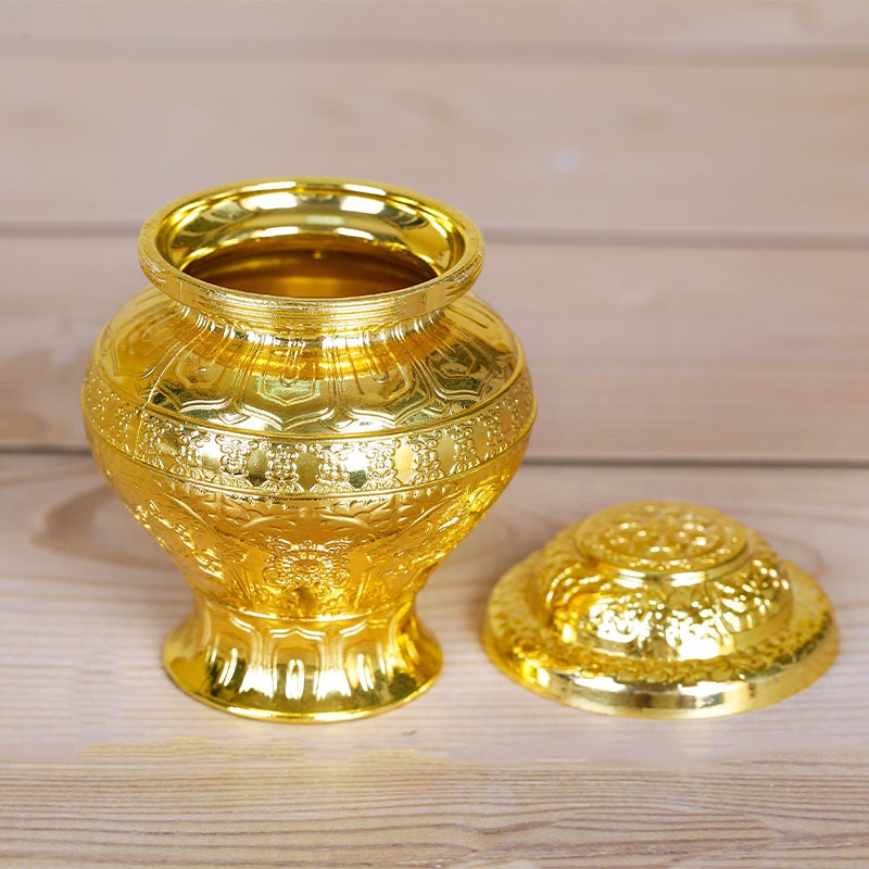 八吉祥財神龍王八吉祥寶瓶擺件佛教品密宗供佛用品合金-細節圖2