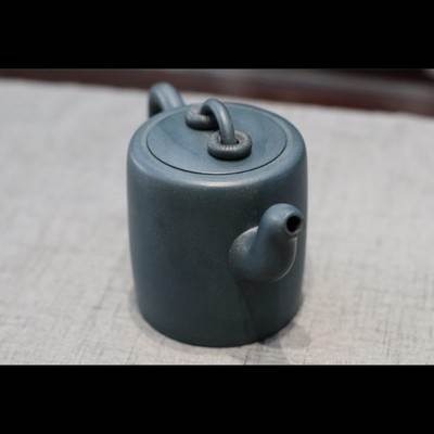 宜興紫砂壺 原礦墨綠泥紫砂壺 雙環壺 450cc1入 --細節圖2