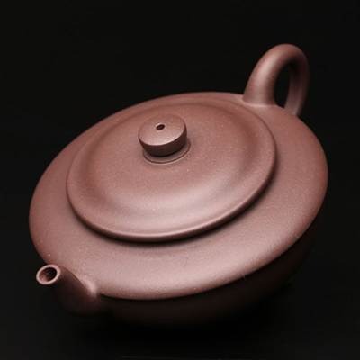 肖紫梅砂宜興紫砂壺 黃龍山原礦底槽清紫砂壺 碗燈紫砂壺230cc1入 --細節圖3