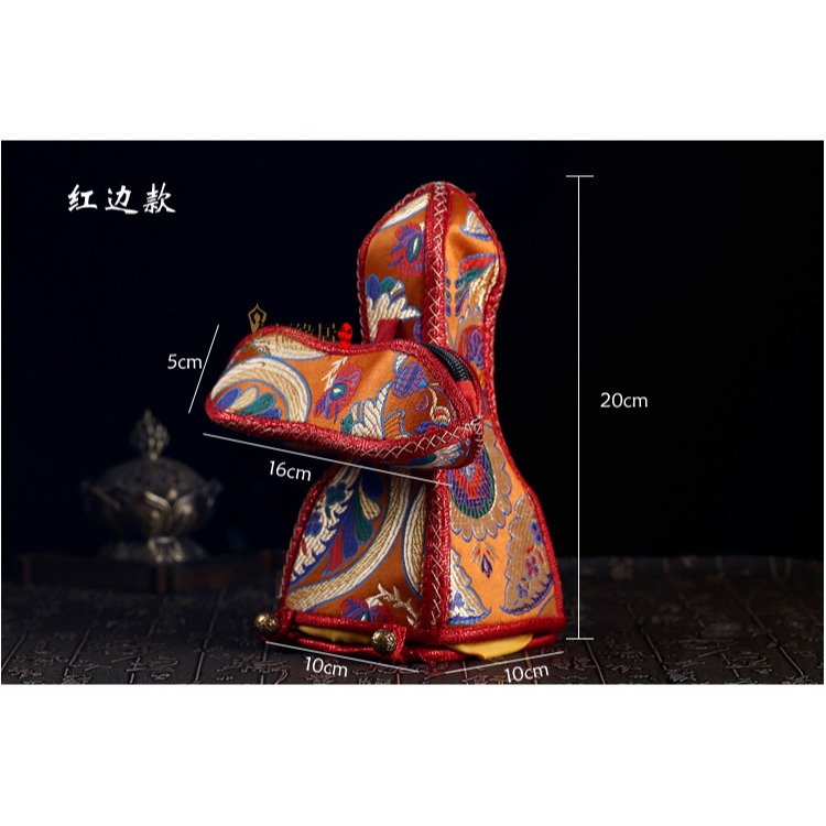 佛教用品 金剛杵套加厚硬金剛鈴杵套紅色大號-細節圖6