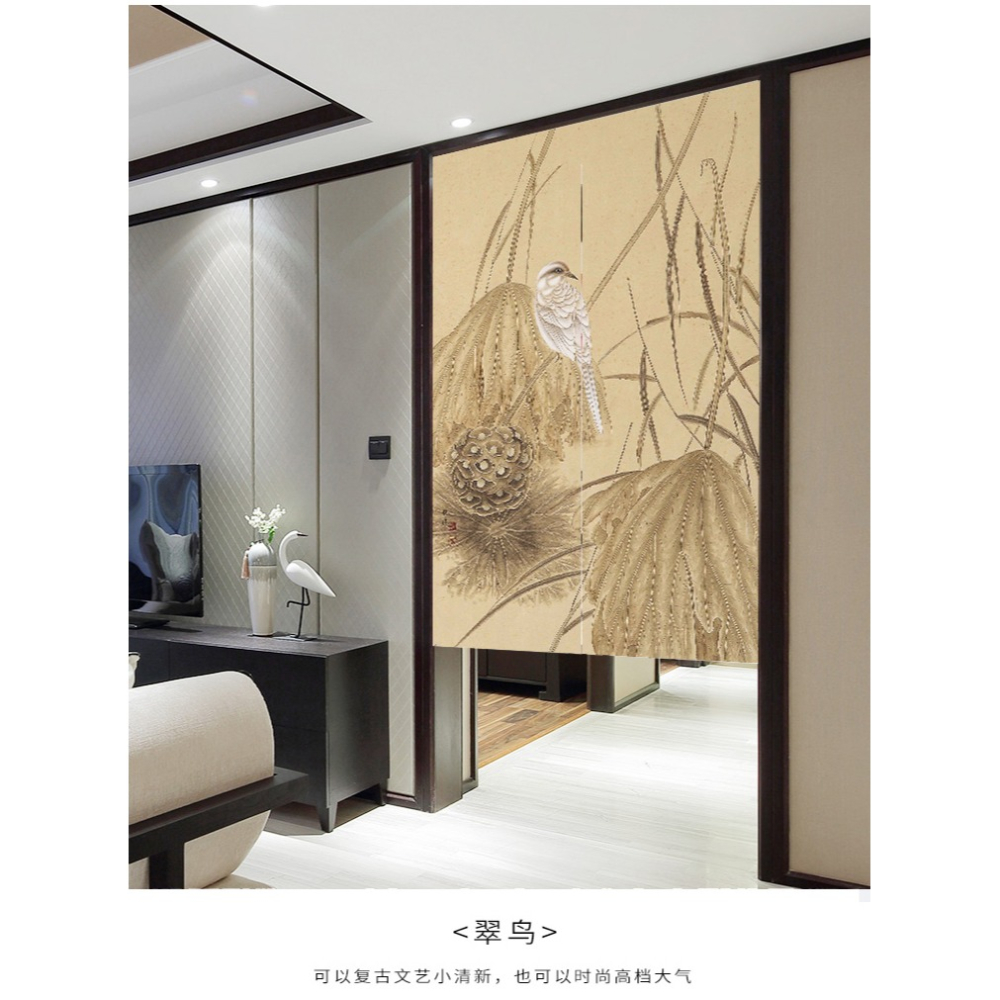 門簾家用擋風布藝加厚免打孔遮擋廚房掛簾衛生間半簾子臥室隔斷簾-細節圖10