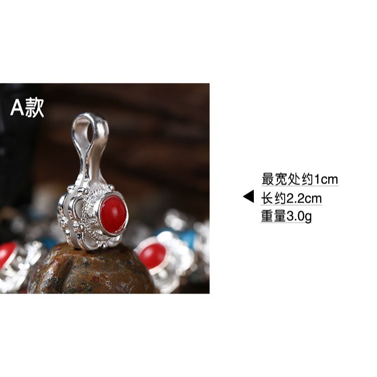藏式合金寶珠計數器卡子佛珠配件卡子金剛鈴杵配飾菩提手鏈-細節圖8