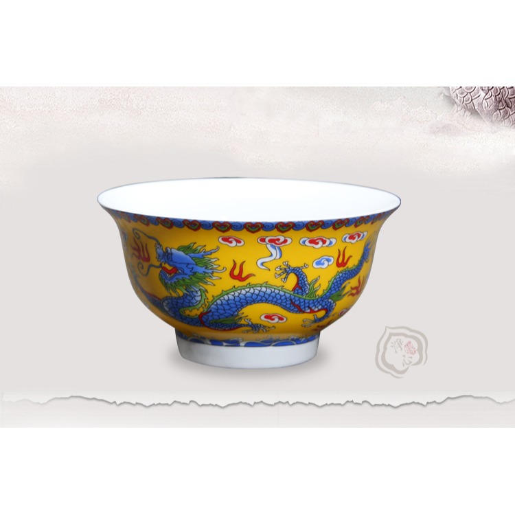 陶瓷龍碗4.5英寸飯碗佛教用品景德鎮佛教弟子飯碗酥油碗單個價格-細節圖6
