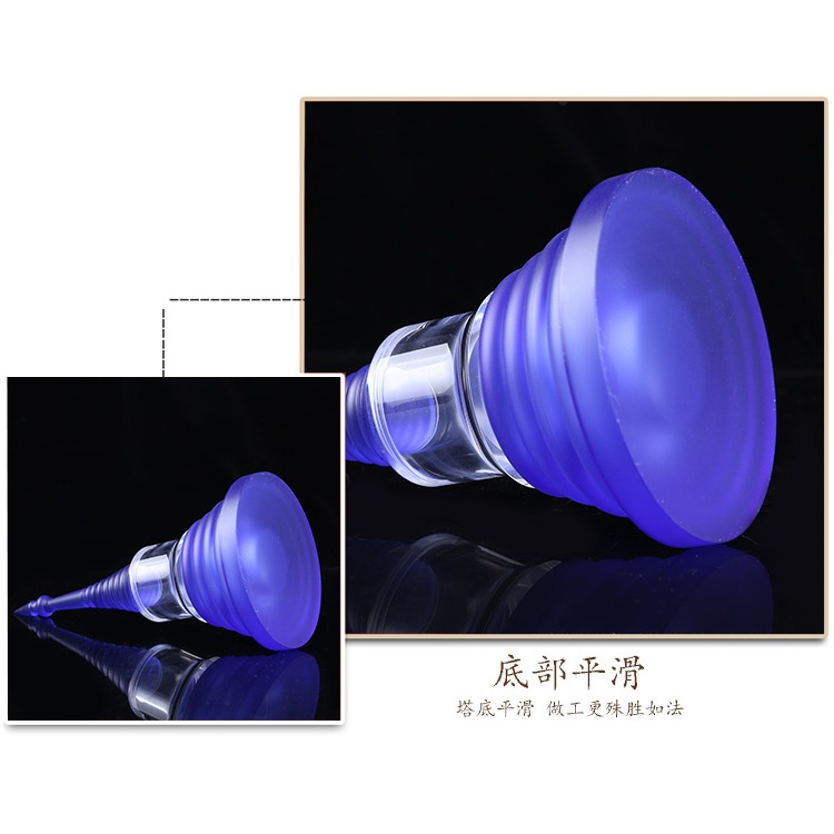 亞克力舍利塔塑料仿琉璃泰式佛塔擺件嘎烏佛教用品供具七彩色-細節圖8