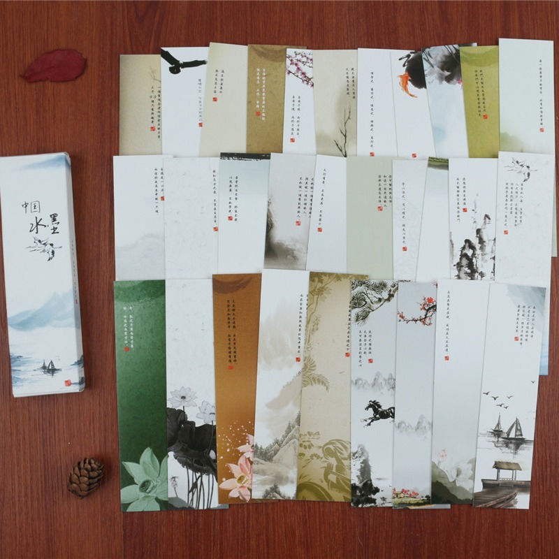 古風書簽古典中國風空白紙質文藝詩詞diy卡片學生用創意禮物-細節圖8