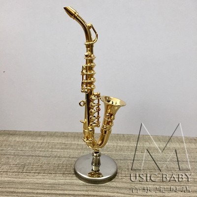 迷你薩克斯模型娃娃管樂金屬擺件生日禮物辦公室手工法式客廳擺飾-細節圖6