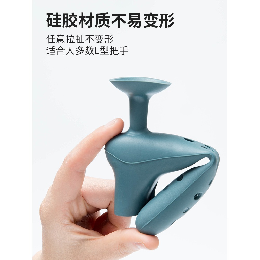 家用防撞門吸防靜電門把手衛生間防磕碰免打孔硅膠門擋塑料保護套-細節圖3