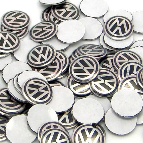 VW 大眾遙控器標志 大眾汽車遙控鑰匙標 車標貼個性金屬貼 凸面款-細節圖2
