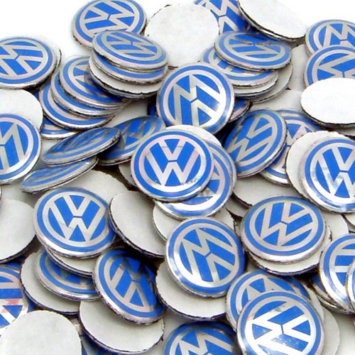 VW 大眾遙控器標志 大眾汽車遙控鑰匙標 車標貼個性金屬貼 凸面款-細節圖4
