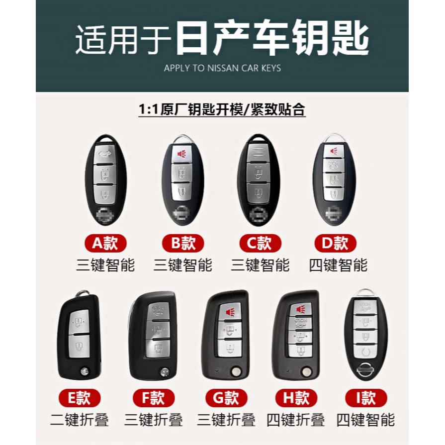 適用日產鑰匙套21款新奇駿14代軒逸專用車鑰匙套包尼桑天籟逍客包-細節圖6
