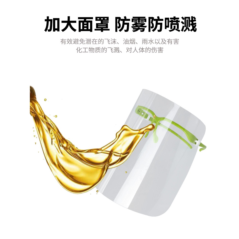 廚房防護面罩炒菜防霧防油賤女士面具防護防燙防油煙透明護臉神器-細節圖5