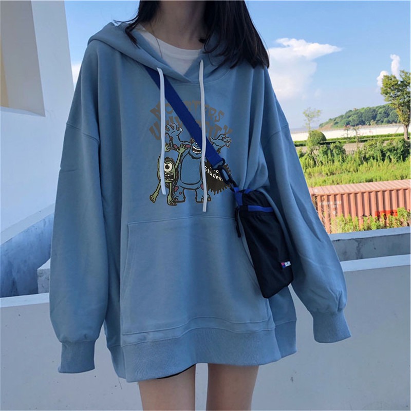 超火cec衛衣女春秋新款薄款連帽外套ins潮慵懶風bf學生寬松上衣服-細節圖2