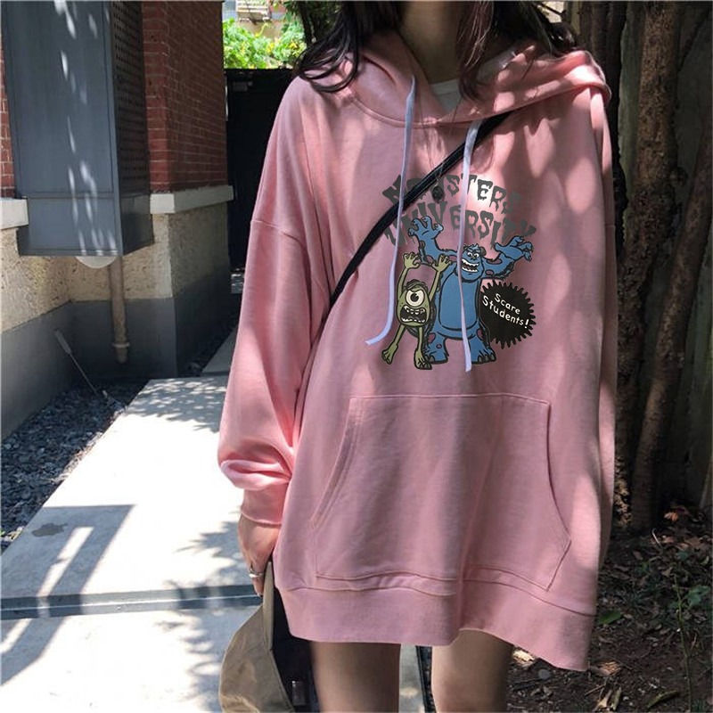 超火cec衛衣女春秋新款薄款連帽外套ins潮慵懶風bf學生寬松上衣服-細節圖3
