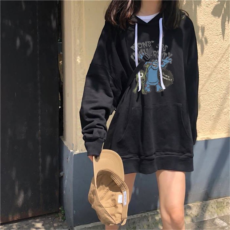 超火cec衛衣女春秋新款薄款連帽外套ins潮慵懶風bf學生寬松上衣服-細節圖4