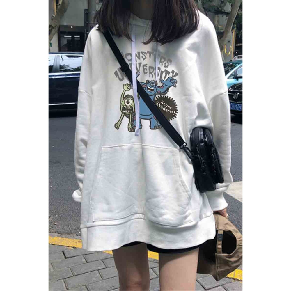 超火cec衛衣女春秋新款薄款連帽外套ins潮慵懶風bf學生寬松上衣服-細節圖5