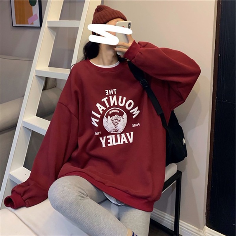 waitmore超火cec衛衣女冬ins韓版寬松bf慵懶風加絨加厚外套上衣服-細節圖3