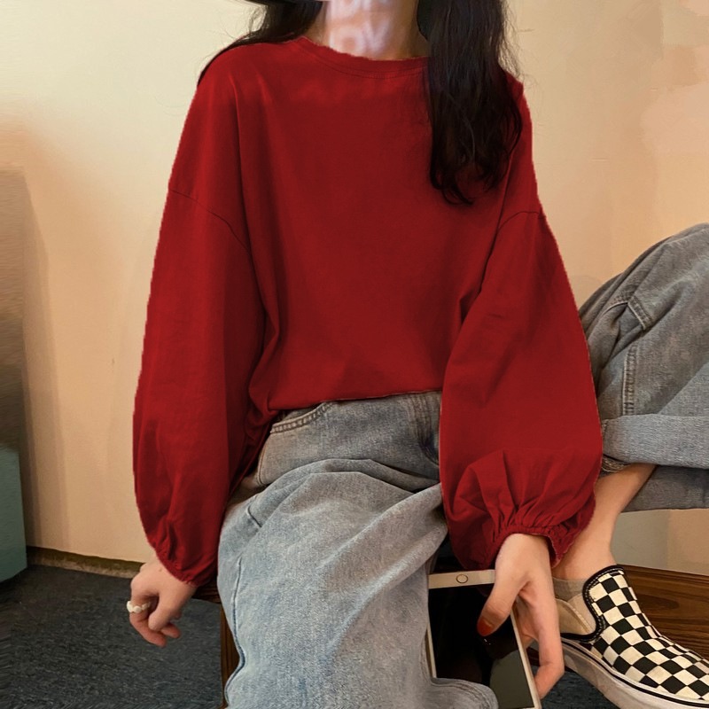 ins超火長袖t恤女春秋冬新款打底衫韓版潮原宿風學生寬松上衣-細節圖2