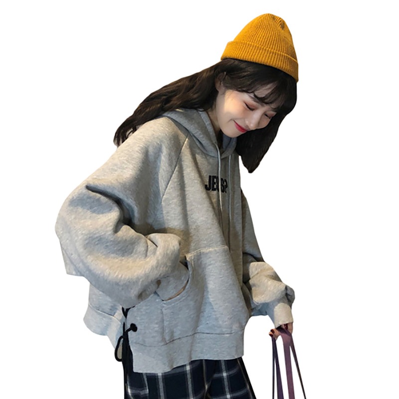 ins超火衛衣女秋冬季新款加絨加厚連帽外套韓版潮學生寬松上衣服-細節圖5