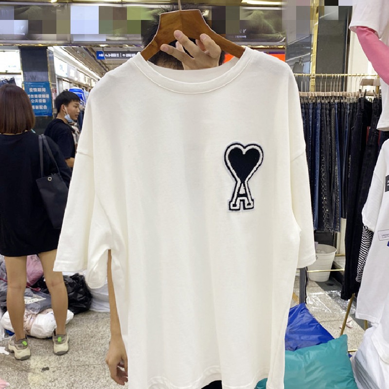 ins超火T恤女春夏新款刺繡短袖韓版潮學生高街寬松hiphop炸街上衣-細節圖4