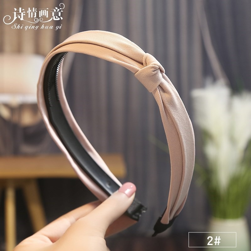 發箍頭箍女百搭外出壓發卡發捆簡約韓國寬邊氣質法式復古帶齒防滑-細節圖7