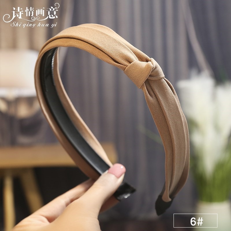發箍頭箍女百搭外出壓發卡發捆簡約韓國寬邊氣質法式復古帶齒防滑-細節圖9