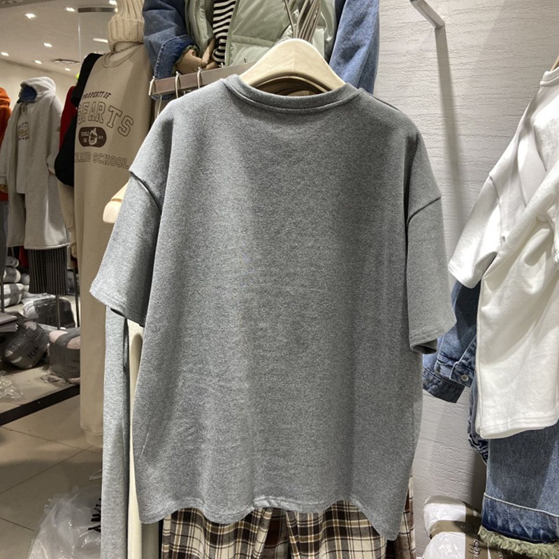 chic港風日系t恤女夏季新款刺繡羊駝可愛短袖韓版ins潮寬松上衣服-細節圖4