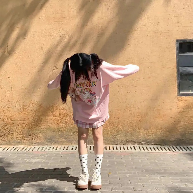 chic港味獨角獸衛衣女春秋韓版潮ins慵懶風bf學生百搭寬松上衣服-細節圖5
