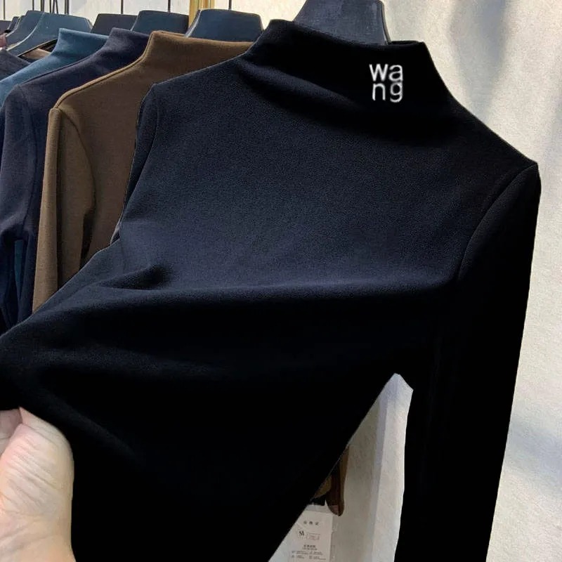 加厚內搭高領打底衫女秋冬韓版顯瘦修身長袖學生百搭雙面德絨上衣-細節圖2