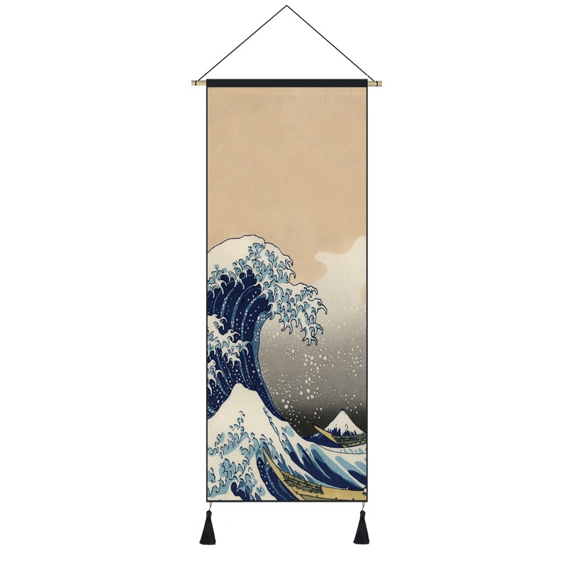 日式掛布背景布榻榻米浮世繪掛毯商用餐廳居酒屋裝飾布藝掛畫掛旗-細節圖8