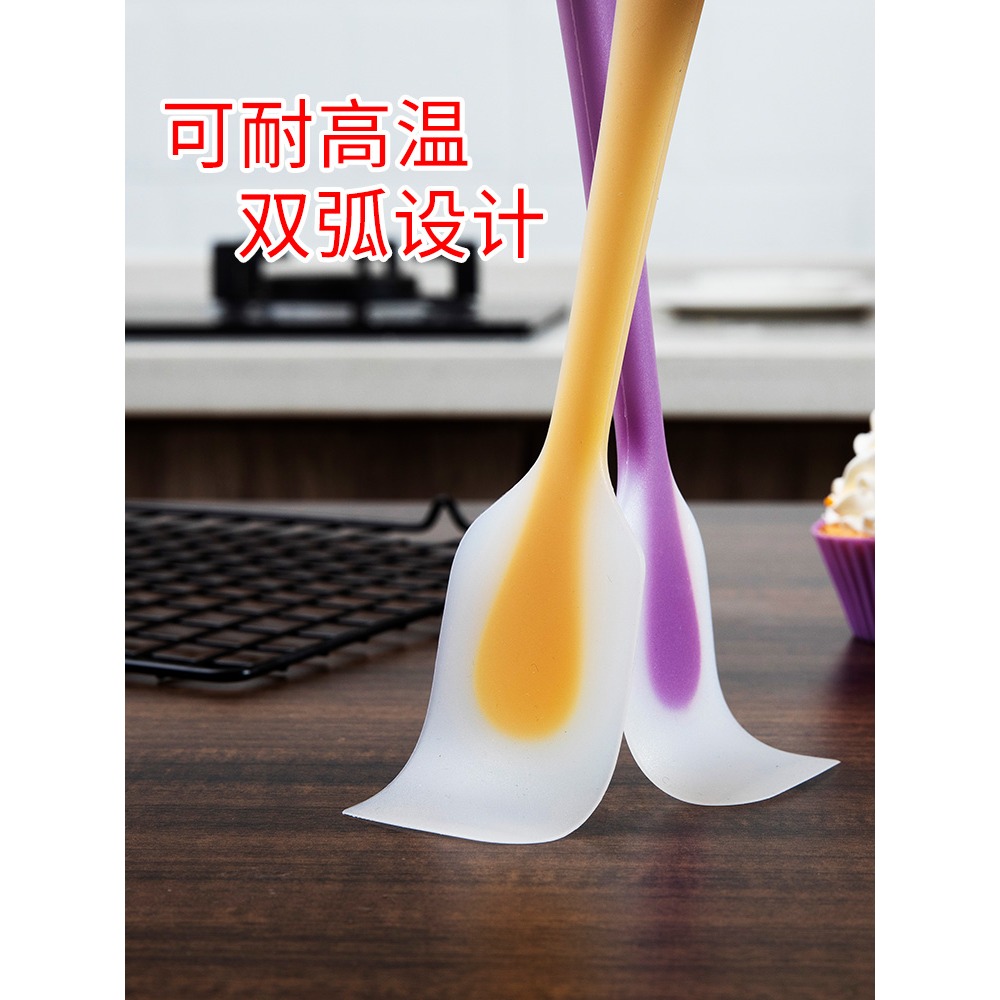 一體式硅膠刮刀刮板烘焙工具耐高溫硅膠鏟子奶油蛋糕刮刀廚房家用-細節圖4
