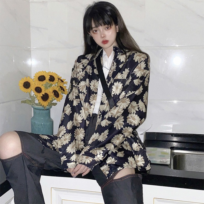 長袖襯衣女初秋waitmore寬松韓版ins潮bf慵懶風復古港味寬松襯衫-細節圖4